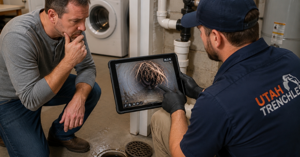 Utah Trenchless Explains How Sewer Camera Inspections Reveal Hidden Underground Line Problems